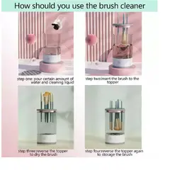 GENERICO - Limpiador de brochas de maquillaje eléctrico