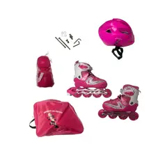 DISTRIONLINE - Kit Patines Niñas Expandible Semiprofesional Sports