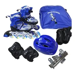 DISTRIONLINE - Kit Patines Niñas Expandible Semiprofesional Sports
