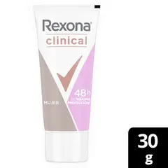 REXONA - Desodorante Tubo Clinal Crema Mujer 30g