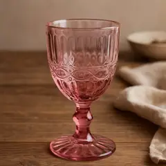 OCT GLASSWARE - SET 6 COPAS VINO AGUA VINTAGE 8 ONZ ROSE