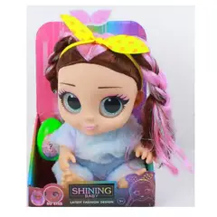 SWISSHOME - MUÑECA TIERNA CON CABELLO MULTICOLOR JUGUETE NIÑAS +3 AÑOS