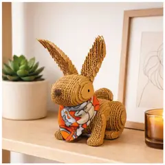 TIZZY DISEÑO - Conejo Decorativo En Cartón Diseño Artesanal