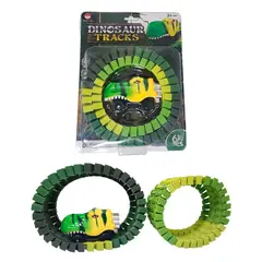 GENERICO - Pista Carro Dinosaurio Rex Juguete Interactivo + Baterias