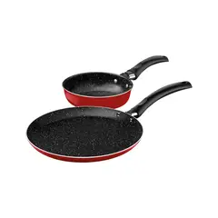 TRAMONTINA - Juego Roch Rojo 2 Piezas Sarten Y Panquequera Marca