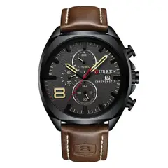 CURREN - Reloj 8324 Cronógrafo En Cuero Marron Para Hombre