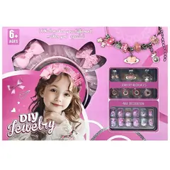 GENERICO - Kit Manicure Hacer Pulseras Juguete Niñas Princesa Charms