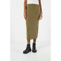 KOAJ - Falda midi silueta ajustada unicolor con abertura en po Mujer