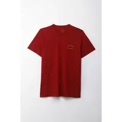 TENNIS - Camiseta manga corta estampada roja para hombre