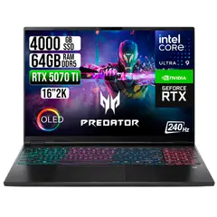 ACER - PORTATIL PREDATOR ULTRA 9 275HX RTX 5070 TI 12GB RAM 64GB SSD 4TB 16" OLED 240HZ