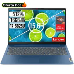 LENOVO - PORTATIL SLIM 3 AMD RYZEN 7-5825U SSD 512GB RAM 16GB 15,6" FHD