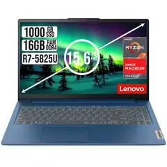 LENOVO - PORTATIL SLIM 3 AMD RYZEN 7-5825U SSD 1TB RAM 16GB 15,6" FHD