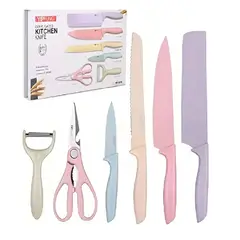 SKY - Set De Cuchillos Colores Pastel X6 Piezas Color Tonos Pasteles