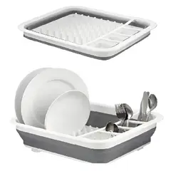 SKY - Estante De Platos Plegable Escurridor De Platos Plegable D