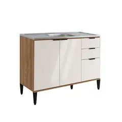 BERTOLINI - Mueble inferior de cocina 120cm en MDP con lavaplatos central