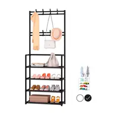 AFM - Organizador Multifuncional Rack Zapatero Perchero 4 Niveles