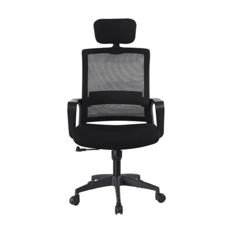 Imagen de Silla Oficina Ergonómica Marca Dayzok Con Apoya Cabezas Color Negro_.