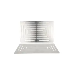 FOH - Placa de Parrilla Acero Inoxidable 22 x 14 Pack de 2 Pcs