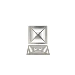FOH - Bandeja Grill Cuadrado de Acero Inoxidable 825 - Pack de 2 pcs