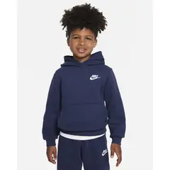 NIKE - Buzo Hoodie Niño NSW Club Fleece LBR PO 86L088-U90 Azul Casual