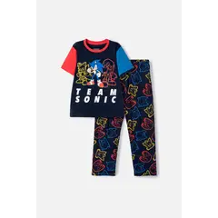 SONIC - Pijama de con pantalón largo multicolor para niño