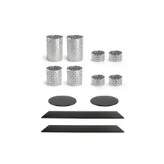 FOH - Esenciales Buffet - Dots - Bamboo en Plata pack x 1 pcs