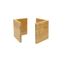 FOH - Soportes de Bambú L de 9 - Set de 2 - Natural - Pack x 2