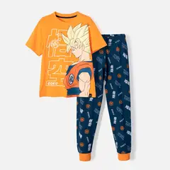 DRAGON BALL - Pijama de de pantalón largo naranja y azul para niño