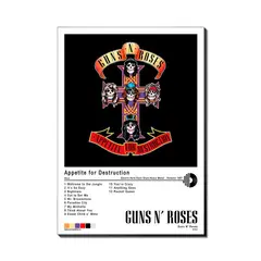 PRINTKING - Cuadro Guns N Roses Appetite for Destruction 30x42cm A3 Afiche Póster