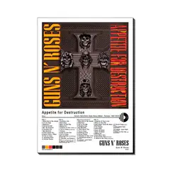 PRINTKING - Cuadro Guns N Roses Appetite for Destruction 30x42cm A3 Afiche Póster