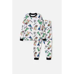 MINECRAFT - Pijama de con pantalón largo multicolor para niño