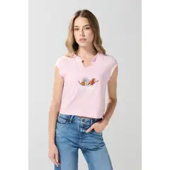 KOAJ - Camiseta manga corta rosada con diseño de Toy Story Mujer