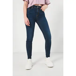 KOAJ - Jean tiro alto jegging azul con ajuste ceñido y bolsil Mujer