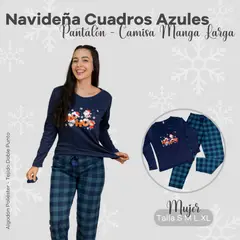 EMPIJAMADAS - PIJAMA NAVIDEÑA MUJER MANGA LARGA