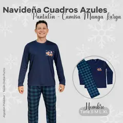 EMPIJAMADAS - PIJAMA NAVIDEÑA HOMBRE MANGA LARGA