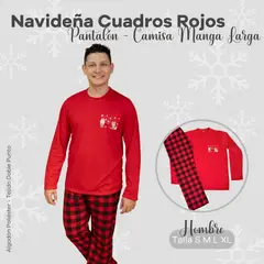EMPIJAMADAS - PIJAMA NAVIDEÑA HOMBRE MANGA LARGA