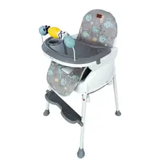EBABY - Comedor De Bebe 4 Funciones Doble Bandeja Acolchado Ruedas