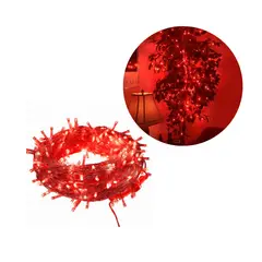 ADQUIERELO YA - Extensión Luz LED Lineal Roja 200 Luces 14 Metros Cable Transp 1444