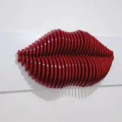 GENERICO - Cuadro Decorativo Rojo en Forma de Beso