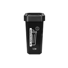 ESTRA - Papelera Ecobins Vaiven 10L Negro Poli No Aprovechable