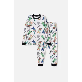 MINECRAFT - Pijama de con pantalón largo multicolor para niño