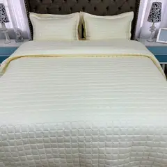 KARYTEX - Edredón Quilt Doble Faz con Diseño de Cuadros