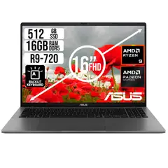 ASUS - PORTATIL AMD RYZEN 9 270 SSD 512GB RAM 16GB LED 16 FULL HD