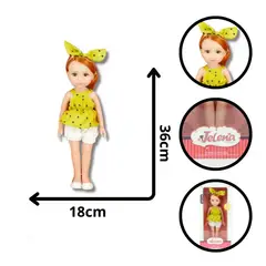 SWISSHOME - MUÑECA VESTIDO VERANO JUGUETE PARA NIÑAS +3 AÑOS