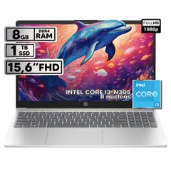 HP - PORTÁTIL INTEL CORE I3-N305 8GB RAM 1TB SSD 15 FHD GRIS