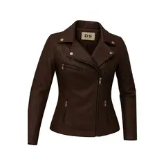 MODA EN CIRCUITO - Chaqueta Chamarra en Cuero -tex Para Mujer