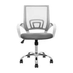 SILLETI - Silla De Oficina Ergonómica Giratoria Reclinable Color BlancoGris