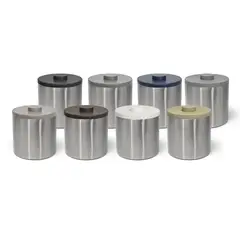 FOH - Cubeta de Hielo Redondo de Acero Inoxidable - Pack de 4 pcs