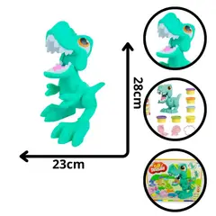 SWISSHOME - SET DE PLASTILINA DINOSAURIO JUEGO PARA NIÑOS +3 AÑOS
