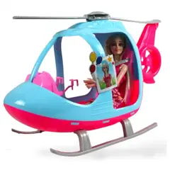 SWISSHOME - MUÑECA EN HELICOPTERO JUGUETE PARA NIÑAS +3 AÑOS